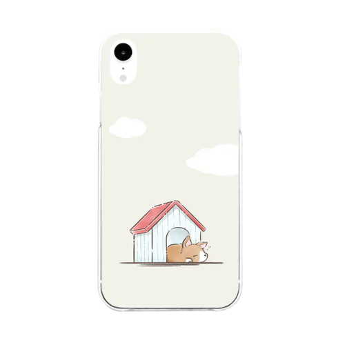 おやすみわんこ。 Soft Clear Smartphone Case