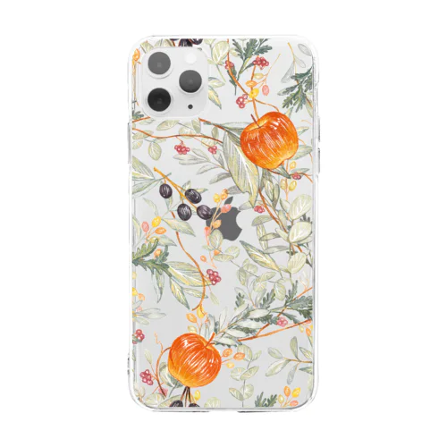 りんごと花 Soft Clear Smartphone Case