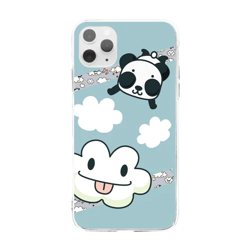 ズレぱんだちゃんとくもちゃん Soft Clear Smartphone Case