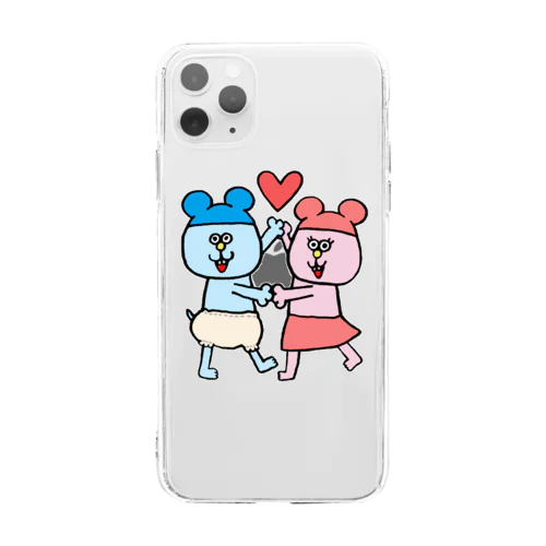 ねんたん&ねみこちゃん Soft Clear Smartphone Case