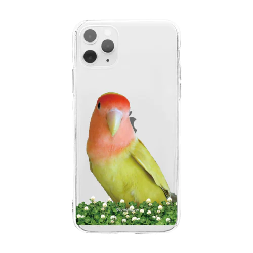 コザクラインコ（ガーデン/イエロー） Soft Clear Smartphone Case