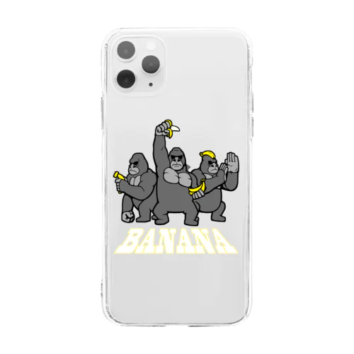 ゴリラ・ゴリラ・ゴリラ Soft Clear Smartphone Case