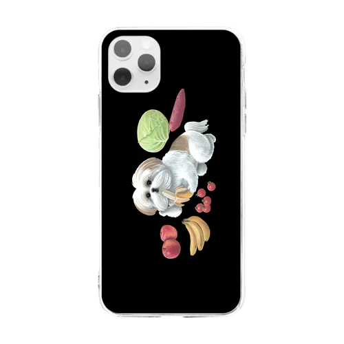 モコゾウとフルーツ Soft Clear Smartphone Case