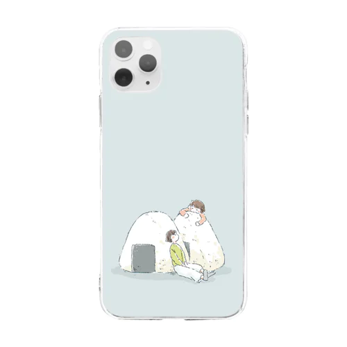 ふたごちゃんとおむすびの日 Soft Clear Smartphone Case