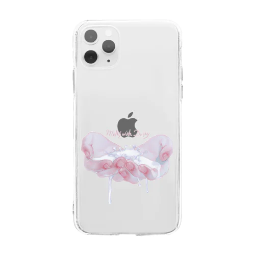 みるくくらうん Soft Clear Smartphone Case