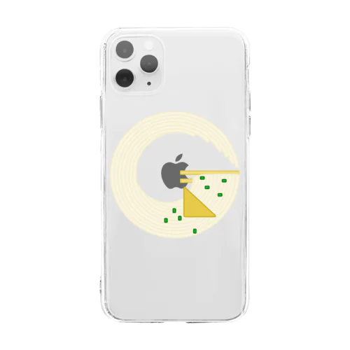 無い家紋-うどん- Soft Clear Smartphone Case