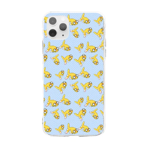 金魚の頂天眼ちゃん Soft Clear Smartphone Case