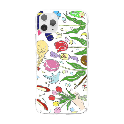 春待ち Soft Clear Smartphone Case