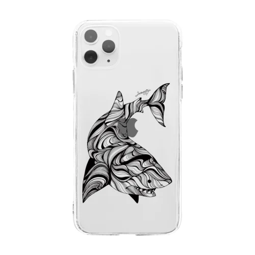 ホホジロザメ/スマホケース Soft Clear Smartphone Case