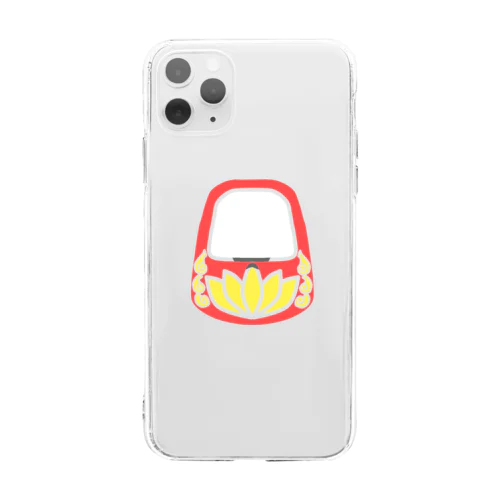 のっぺらダルマ Soft Clear Smartphone Case