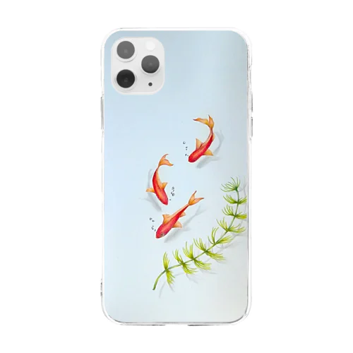 遊ぶ金魚 Soft Clear Smartphone Case