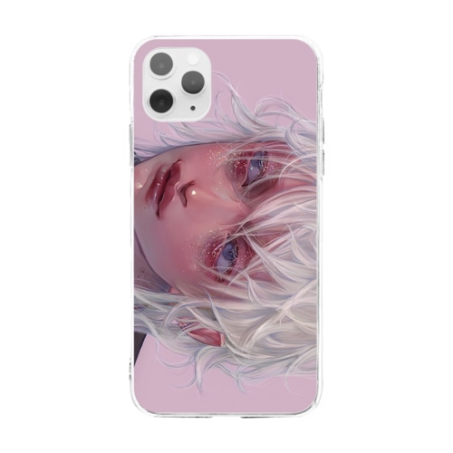 褐色ラメくん Soft Clear Smartphone Case