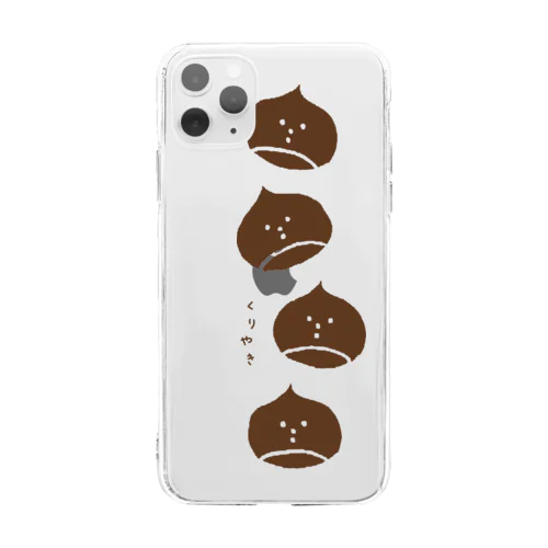 狂言「栗焼」 スマホケース Soft Clear Smartphone Case