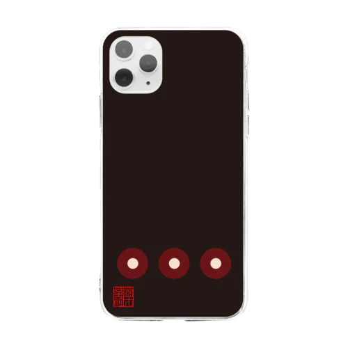 蛇目紋黒羅紗陣羽織柄 Soft Clear Smartphone Case