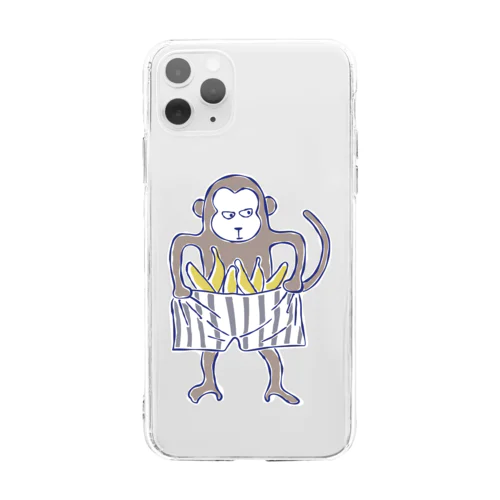 マイペースなB型モンキー Soft Clear Smartphone Case