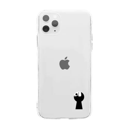 Rabbit Man Keyhole.　ver.B Soft Clear Smartphone Case