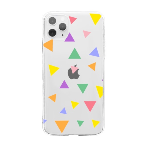 △▷さんかくかわいい▽△三角グッズ Soft Clear Smartphone Case