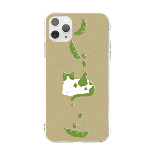 ずんだ猫 Soft Clear Smartphone Case