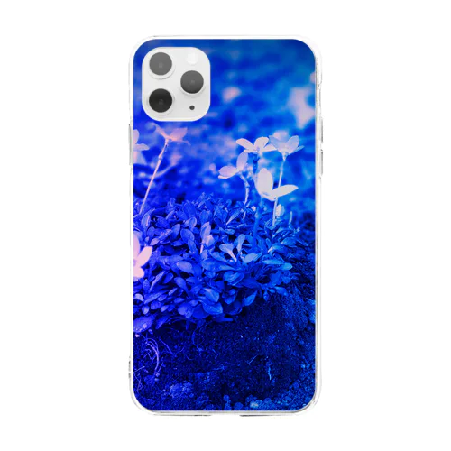 幸運の青い花💙💙💙 Soft Clear Smartphone Case