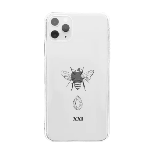 XXI・蜂とビジュー Soft Clear Smartphone Case