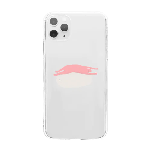 おすし（とろ） Soft Clear Smartphone Case