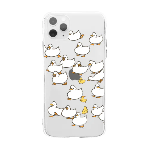 アヒルの群れ2 Soft Clear Smartphone Case