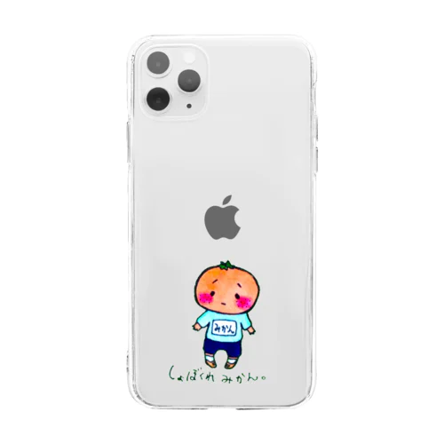 しょぼくれみかん。 Soft Clear Smartphone Case