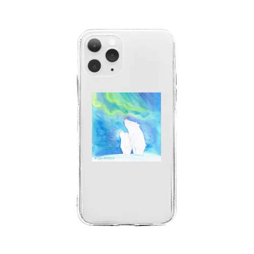 aurora bear Soft Clear Smartphone Case