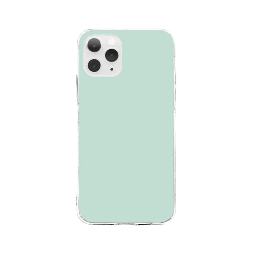 【文字なし】10月22日の誕生色「ダスティ・アクア」 Soft Clear Smartphone Case