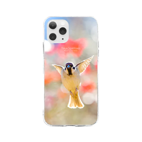 天使の羽ばたき Soft Clear Smartphone Case