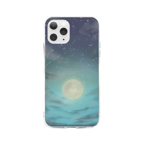 cold moon Soft Clear Smartphone Case