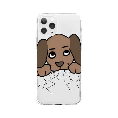 イヌカブリつき Soft Clear Smartphone Case