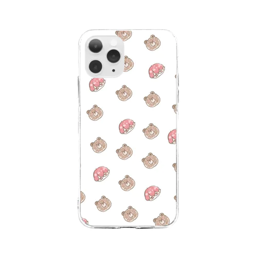 りをくまスマホケース Soft Clear Smartphone Case