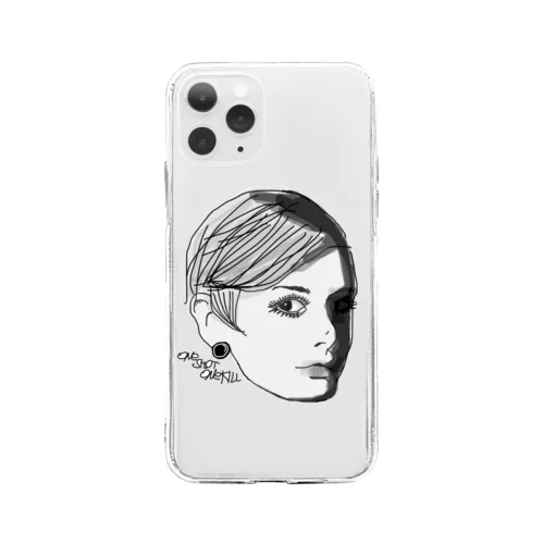 ショートヘアの女 Soft Clear Smartphone Case