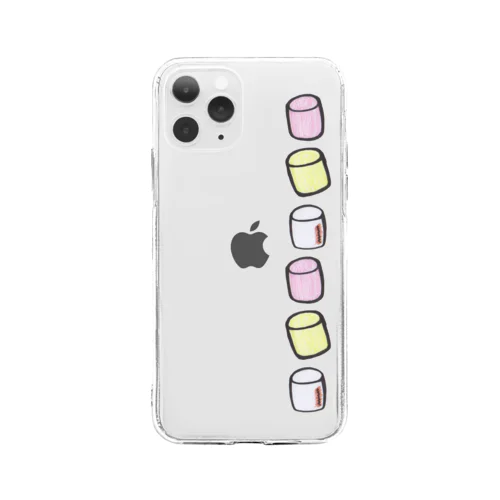 私はマシュマロが大好きです！(いっぱい) Soft Clear Smartphone Case