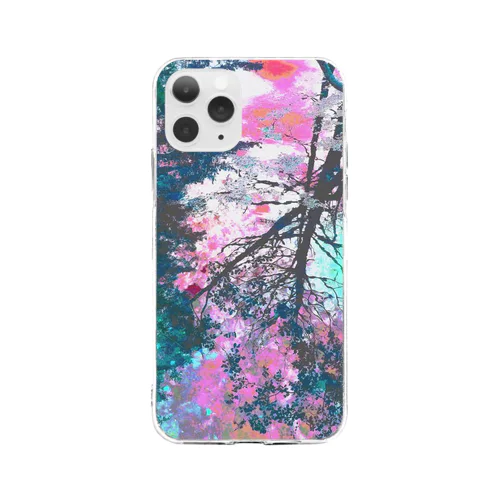 森の水鏡 PSYCHOカラー Soft Clear Smartphone Case