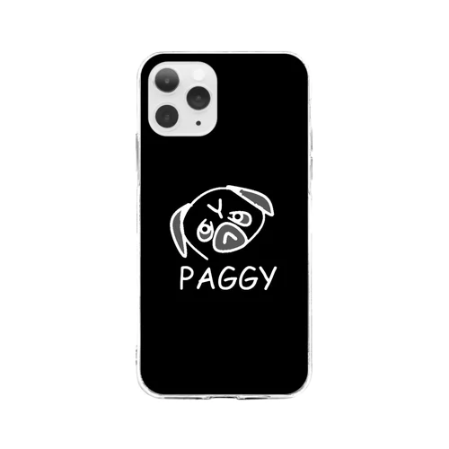 黒PAGGY ソフトクリア　スマホケース Soft Clear Smartphone Case