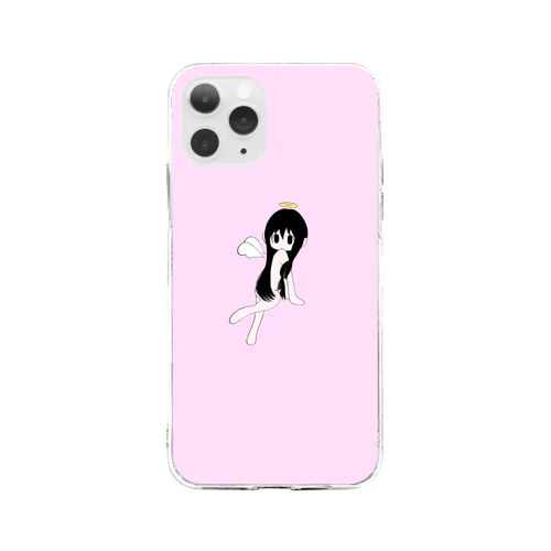 えんじぇるちゃん(ピンク) Soft Clear Smartphone Case