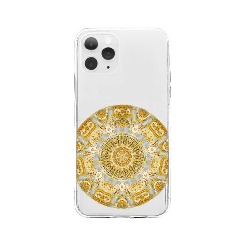 黄金色の曼荼羅 Soft Clear Smartphone Case