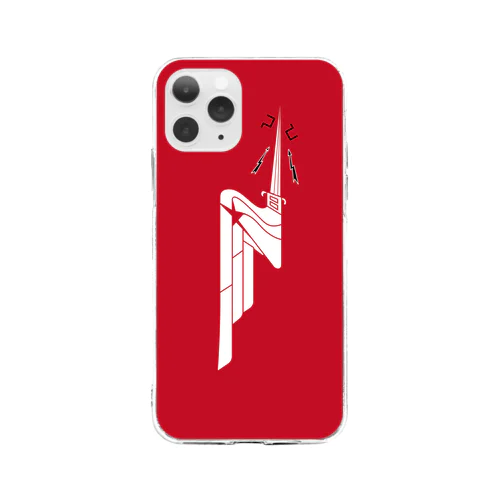 USSR 402nd IAP RED（縦） Soft Clear Smartphone Case