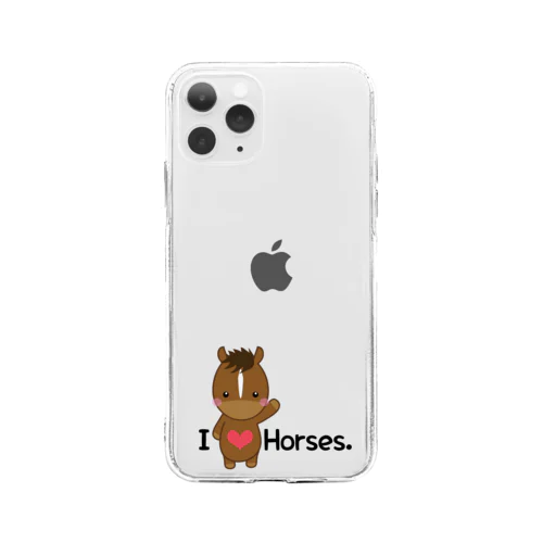 I love horse. Soft Clear Smartphone Case