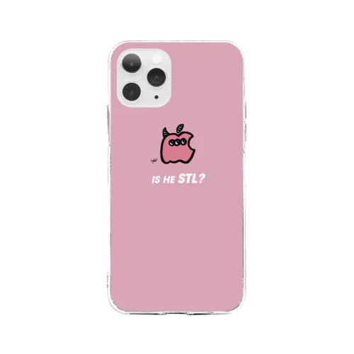 リンゴ型サリーくんケース(yello) Soft Clear Smartphone Case