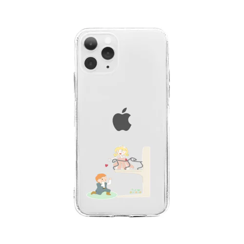 二階から目薬 Soft Clear Smartphone Case