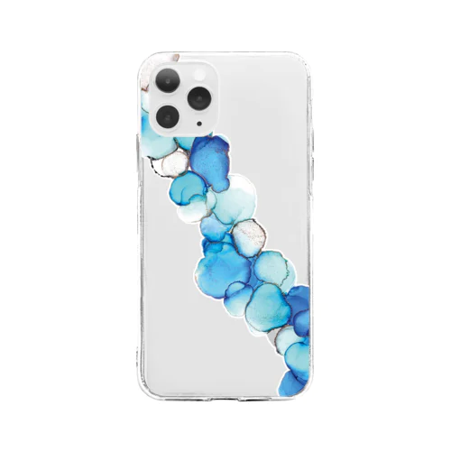 art://blue line Soft Clear Smartphone Case