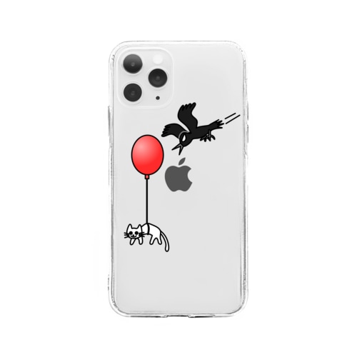 空の旅ですニャ Soft Clear Smartphone Case