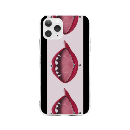 plum lip Soft Clear Smartphone Case