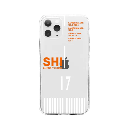 滑走路モチーフグッズ（下地島空港） Soft Clear Smartphone Case