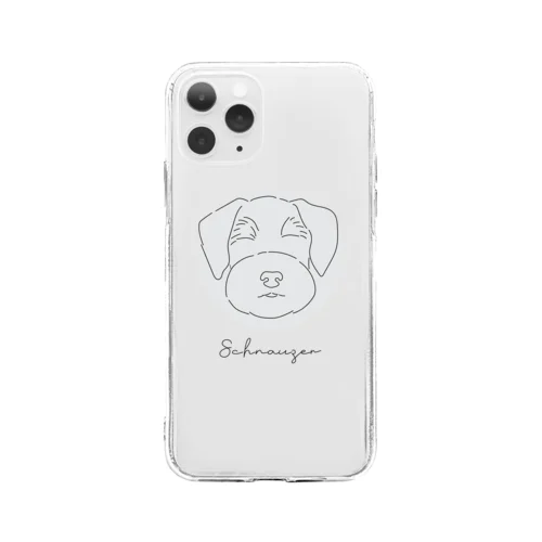 ミニチュアシュナウザー Soft Clear Smartphone Case