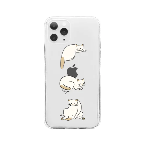 シェリ３ポーズ（縦） Soft Clear Smartphone Case