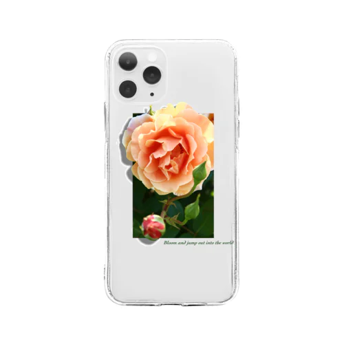 咲き誇れ（オレンジ） Soft Clear Smartphone Case